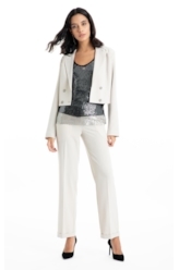 Blazer Tailoring Cropped Areia