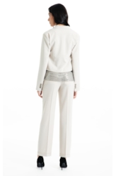 Blazer Tailoring Cropped Areia