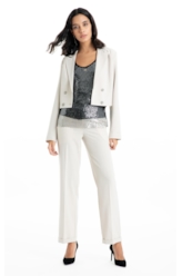 Blazer Tailoring Cropped Areia