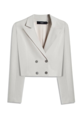 Blazer Tailoring Cropped Areia