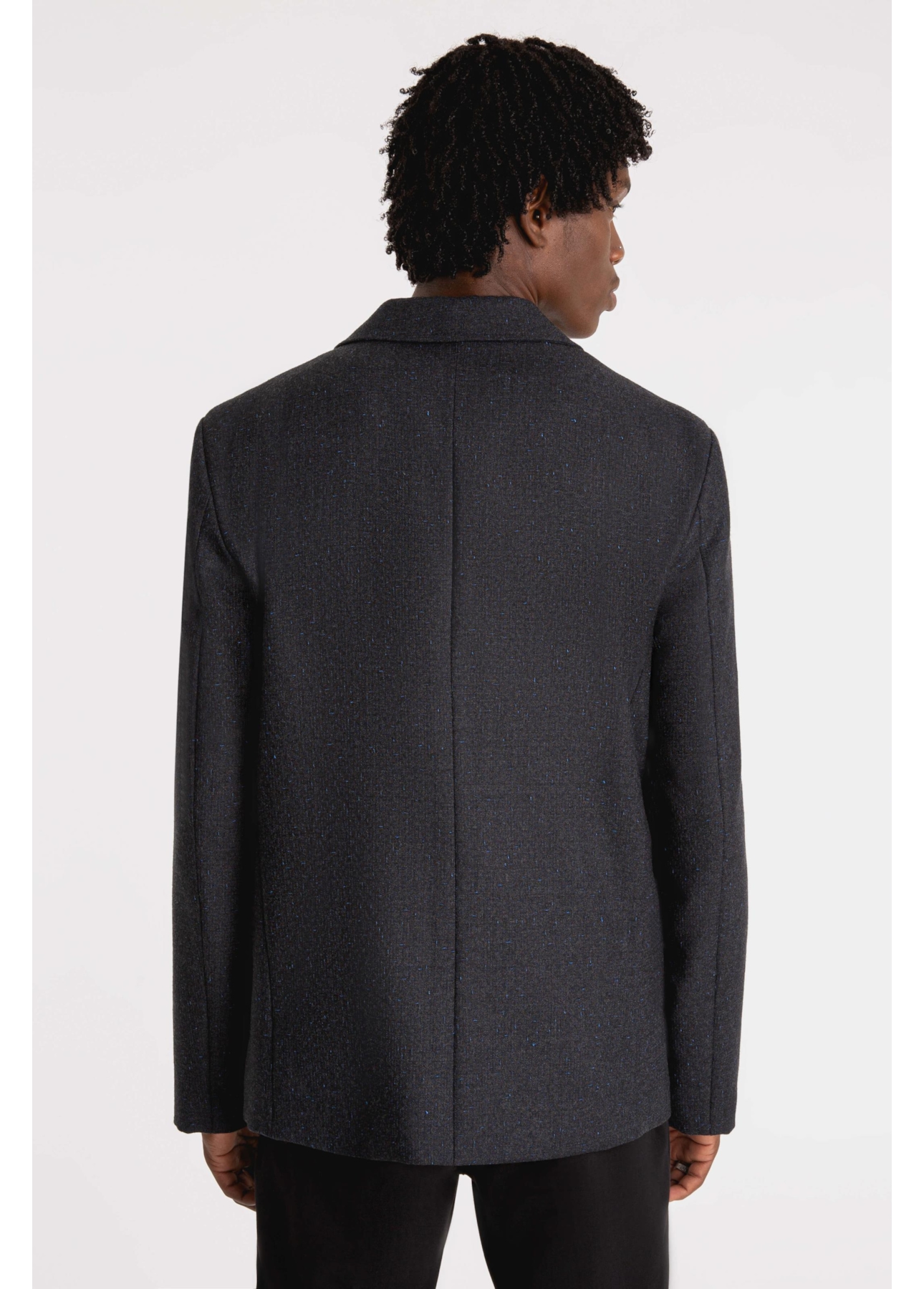 Blazer Wool Tailoring Dark Navy Mescla