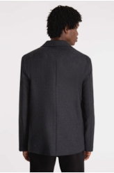 Blazer Wool Tailoring Dark Navy Mescla