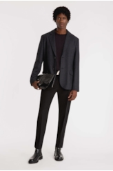 Blazer Wool Tailoring Dark Navy Mescla