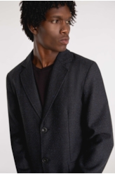 Blazer Wool Tailoring Dark Navy Mescla