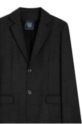Blazer Wool Tailoring Dark Navy Mescla