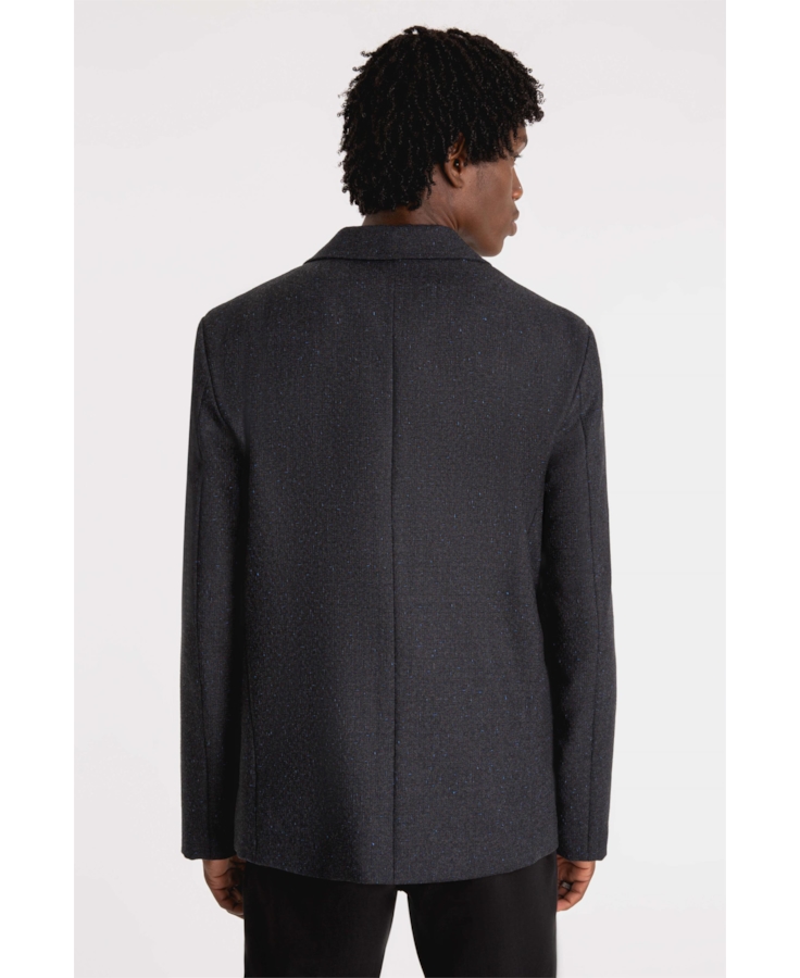 Blazer Wool Tailoring Dark Navy Mescla
