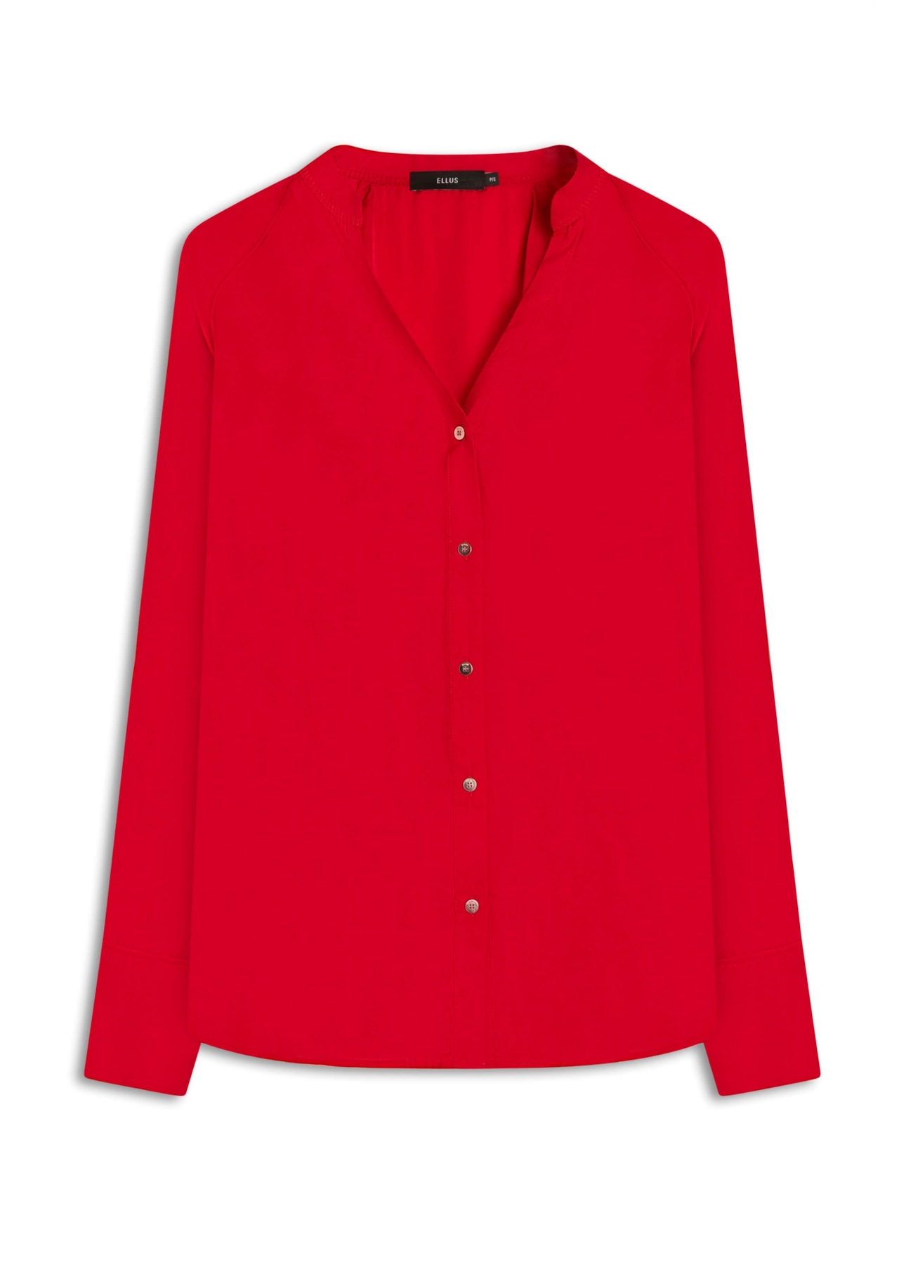 Blusa Acetinada Raglan Long Shirt Vermelho