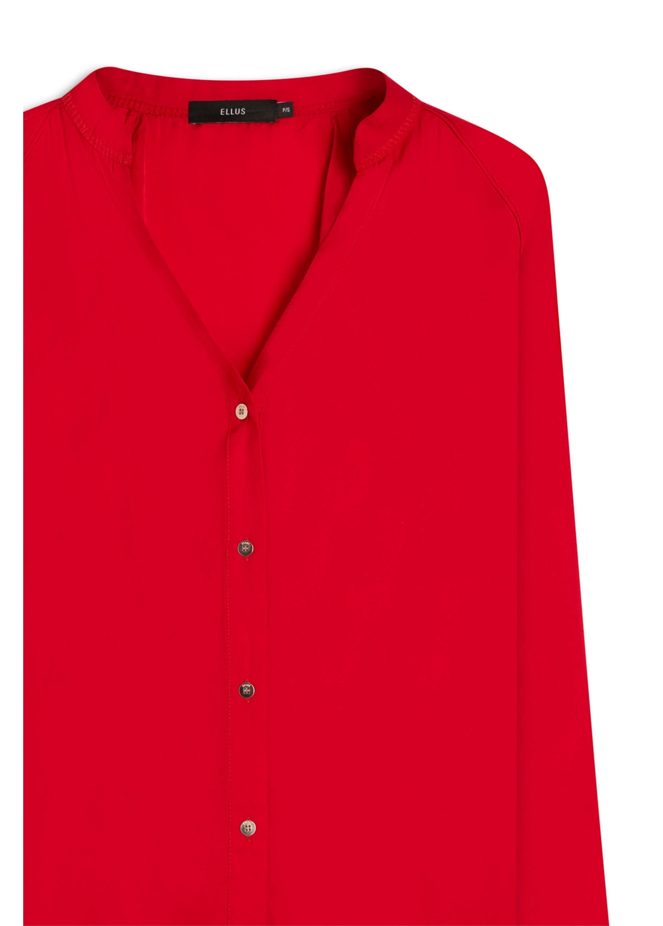 Blusa Acetinada Raglan Long Shirt Vermelho