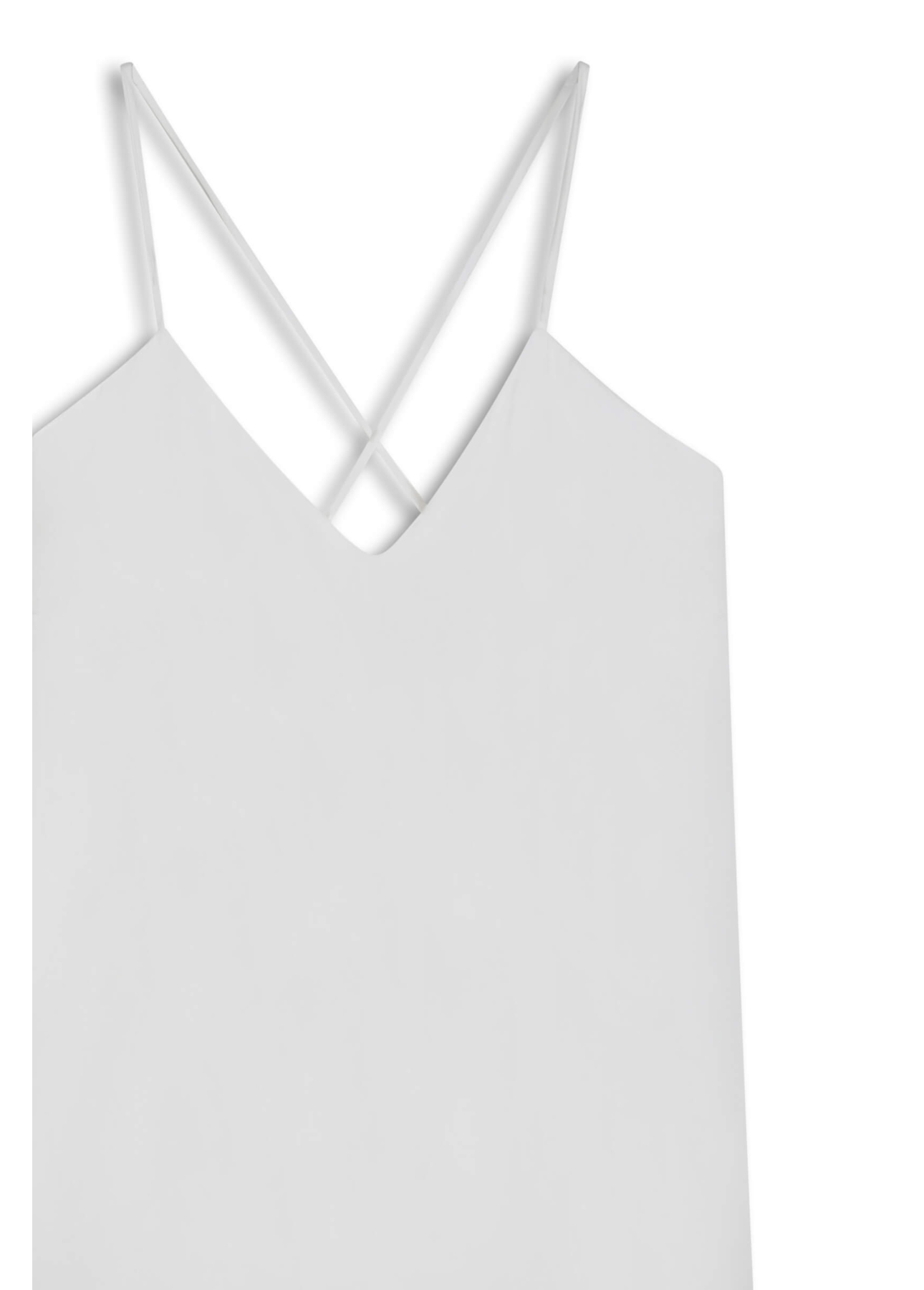 Blusa Acetinada Sleeveless Adjustment Branco