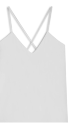 Blusa Acetinada Sleeveless Adjustment Branco