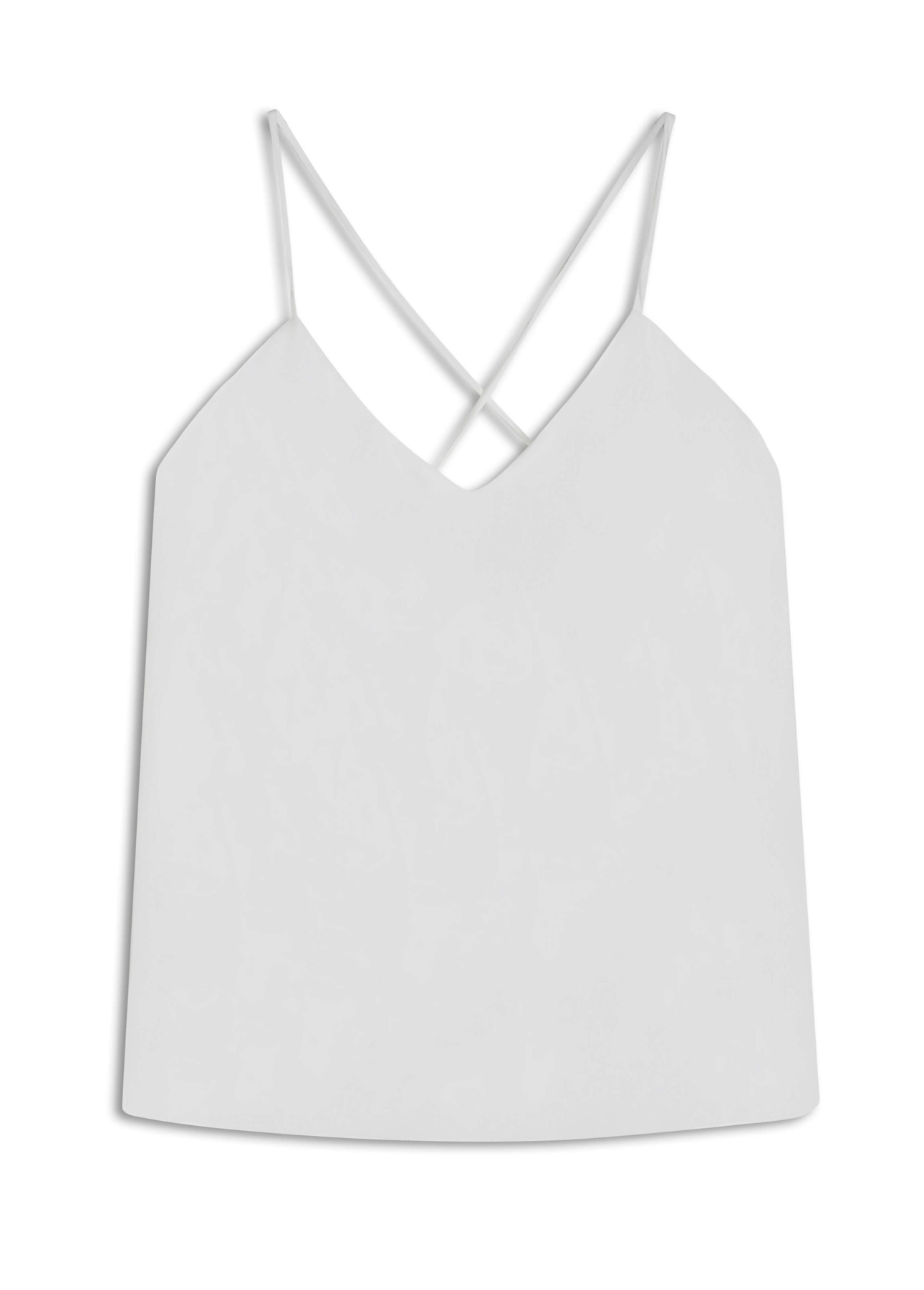 Blusa Acetinada Sleeveless Adjustment Branco