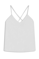 Blusa Acetinada Sleeveless Adjustment Branco