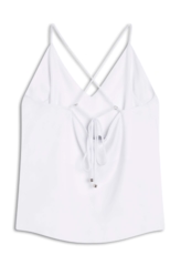 Blusa Acetinada Sleeveless Adjustment Coral