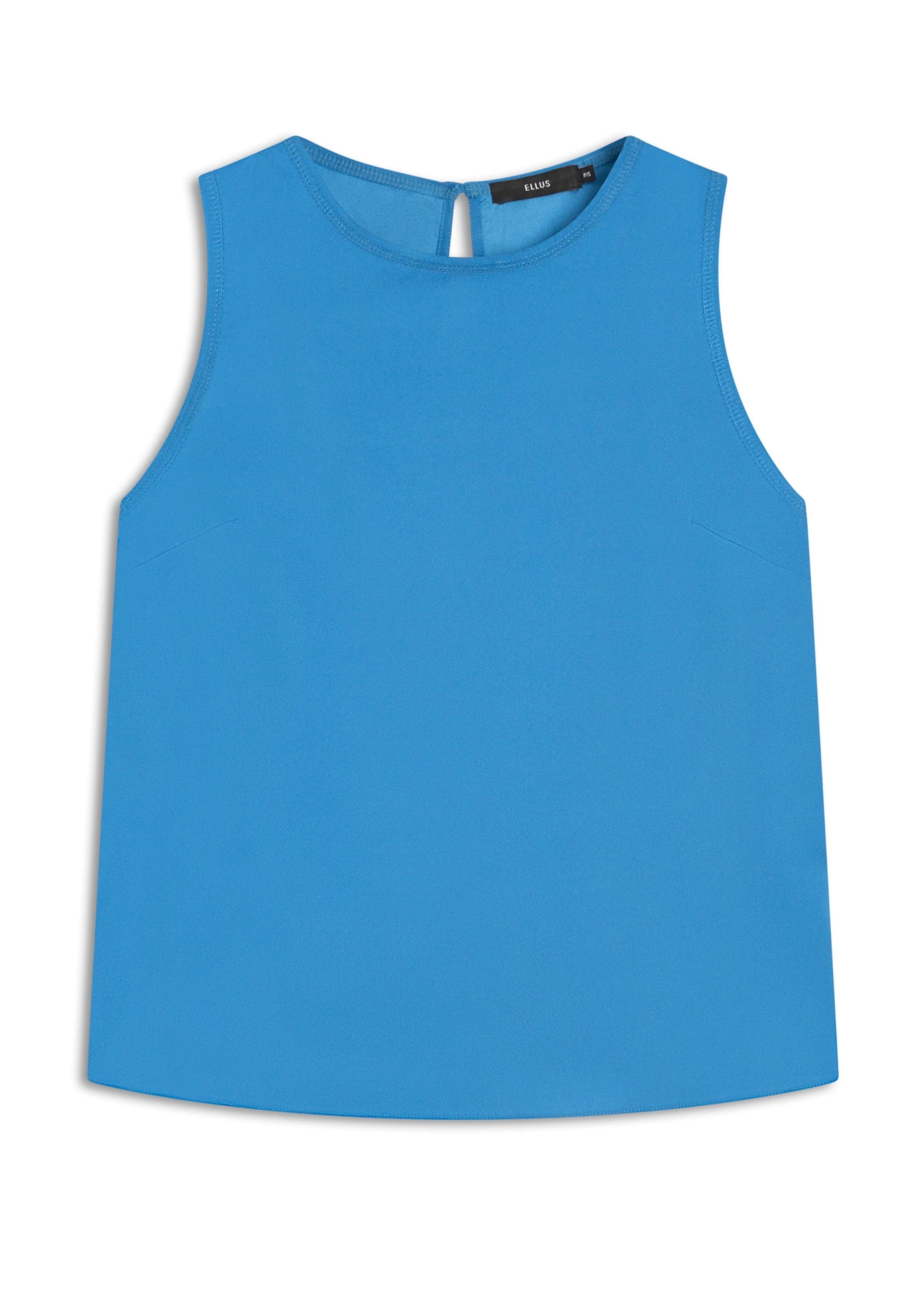 Blusa Acetinada Sleeveless Azul Bic