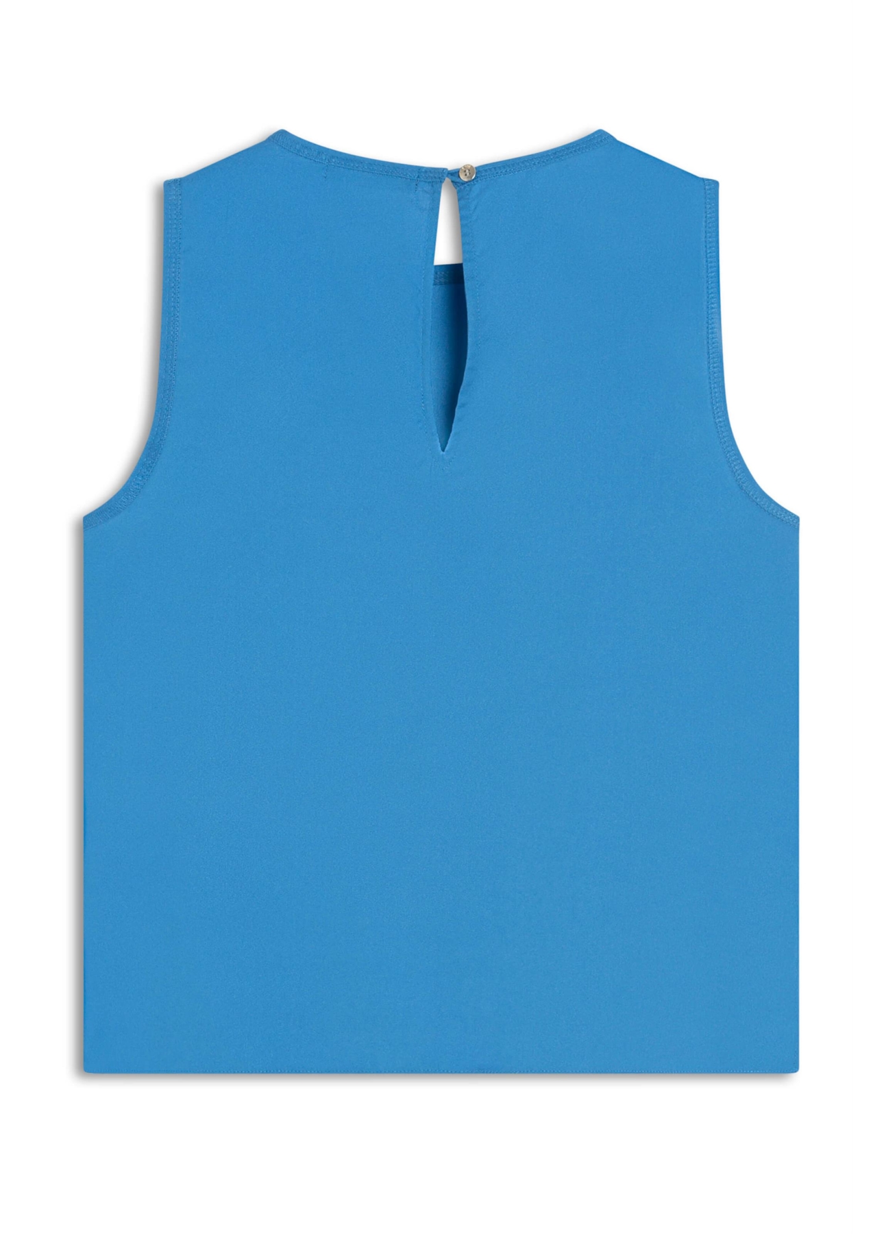 Blusa Acetinada Sleeveless Azul Bic