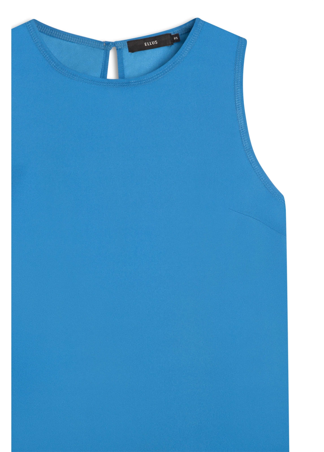 Blusa Acetinada Sleeveless Azul Bic