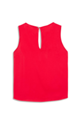 Blusa Acetinada Sleeveless Coral