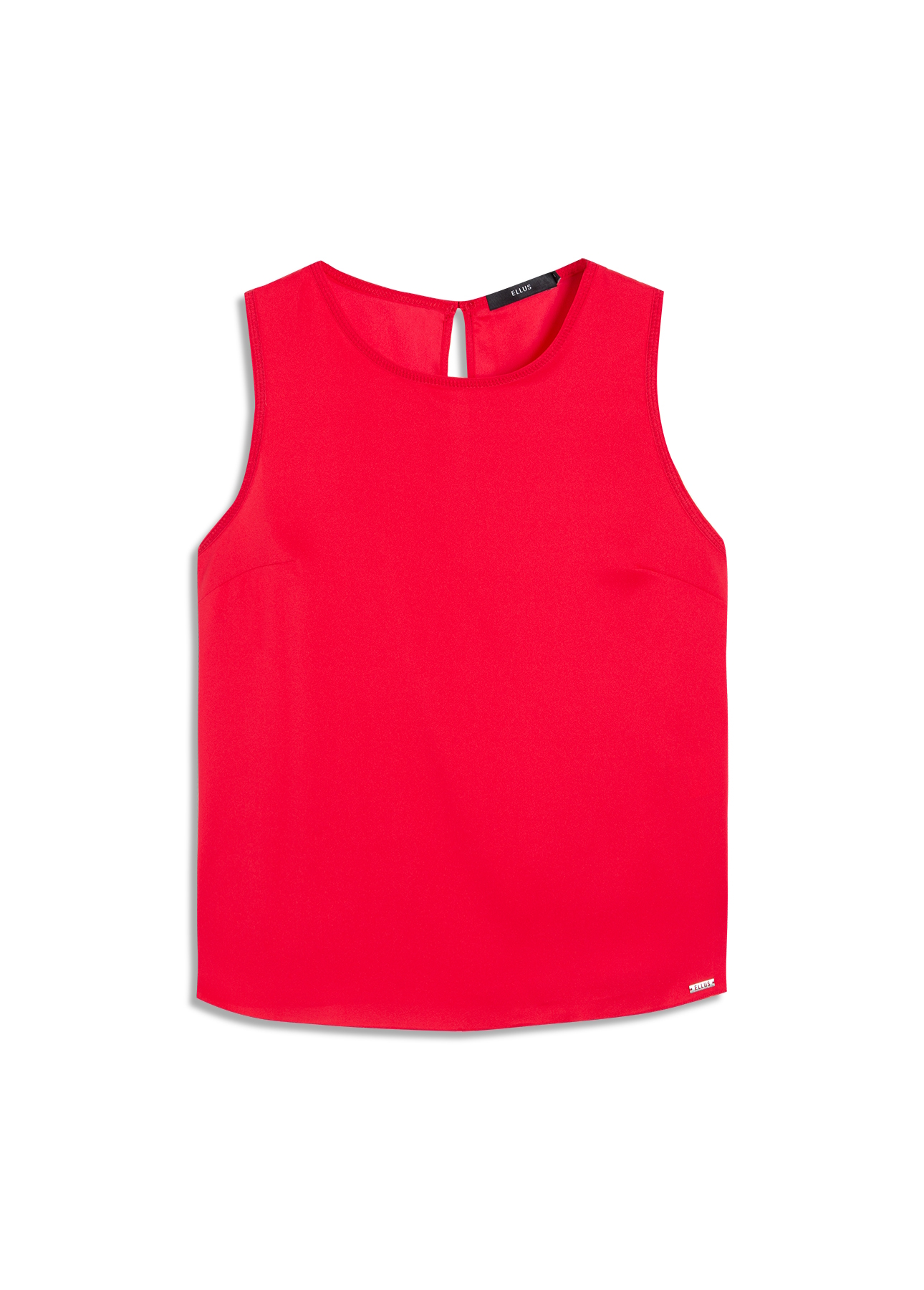 Blusa Acetinada Sleeveless Coral