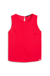 Blusa Acetinada Sleeveless Coral