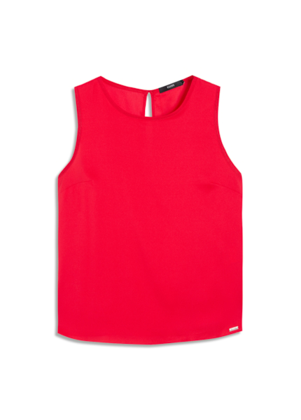 Blusa Acetinada Sleeveless Coral
