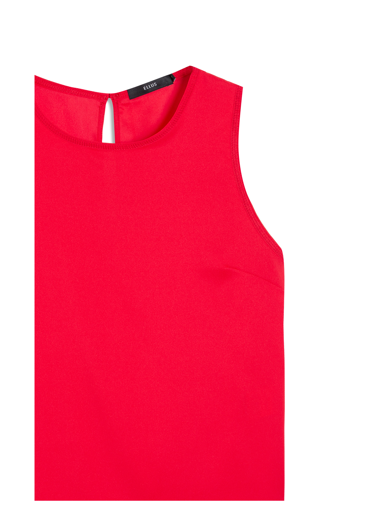 Blusa Acetinada Sleeveless Coral