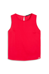 Blusa Acetinada Sleeveless Coral