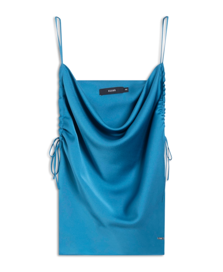 Blusa Acetinado Degage Strappy Oceano