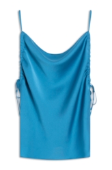 Blusa Acetinado Degage Strappy Oceano