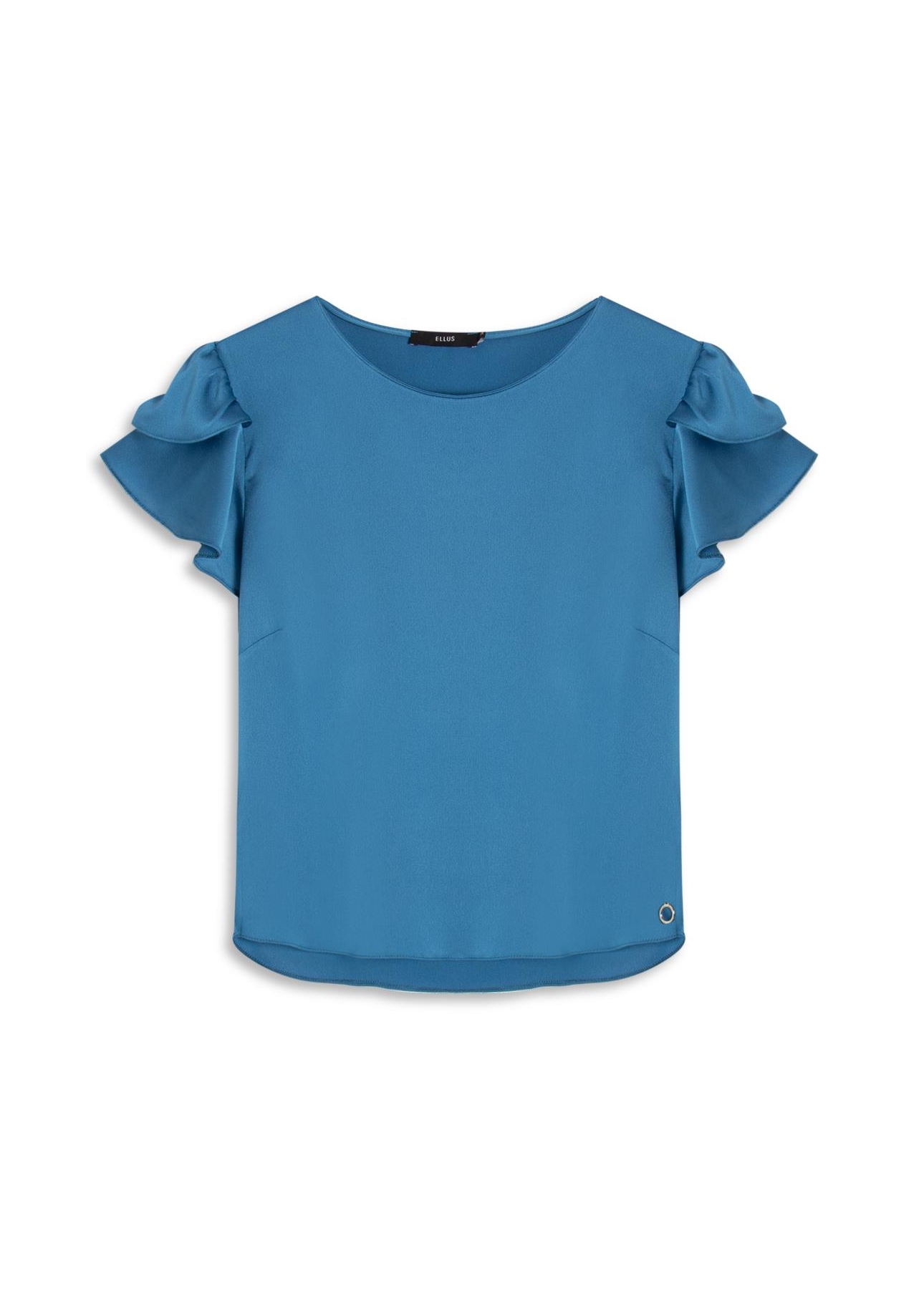 Blusa Acetinado Shirt Ruffle Oceano