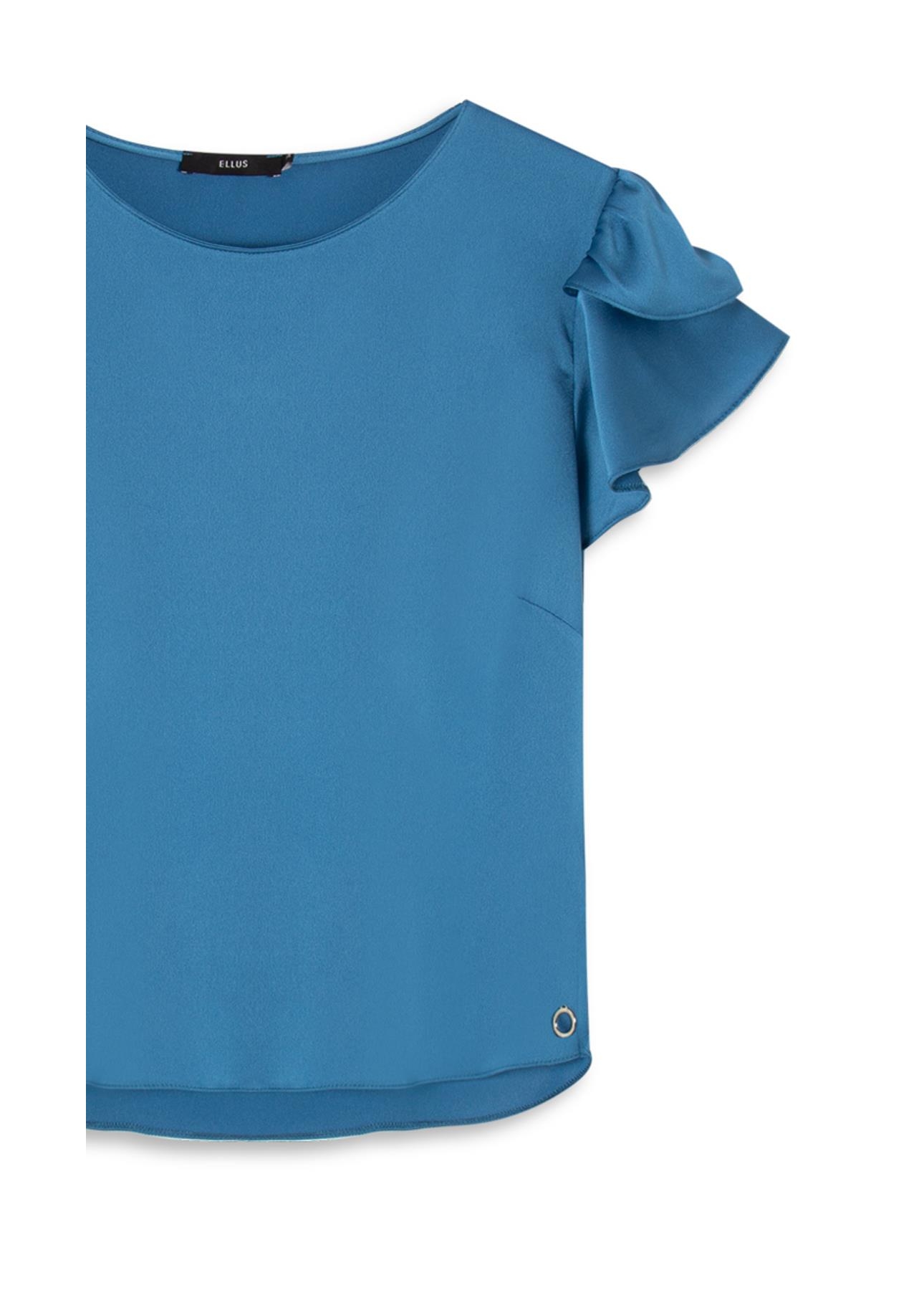 Blusa Acetinado Shirt Ruffle Oceano