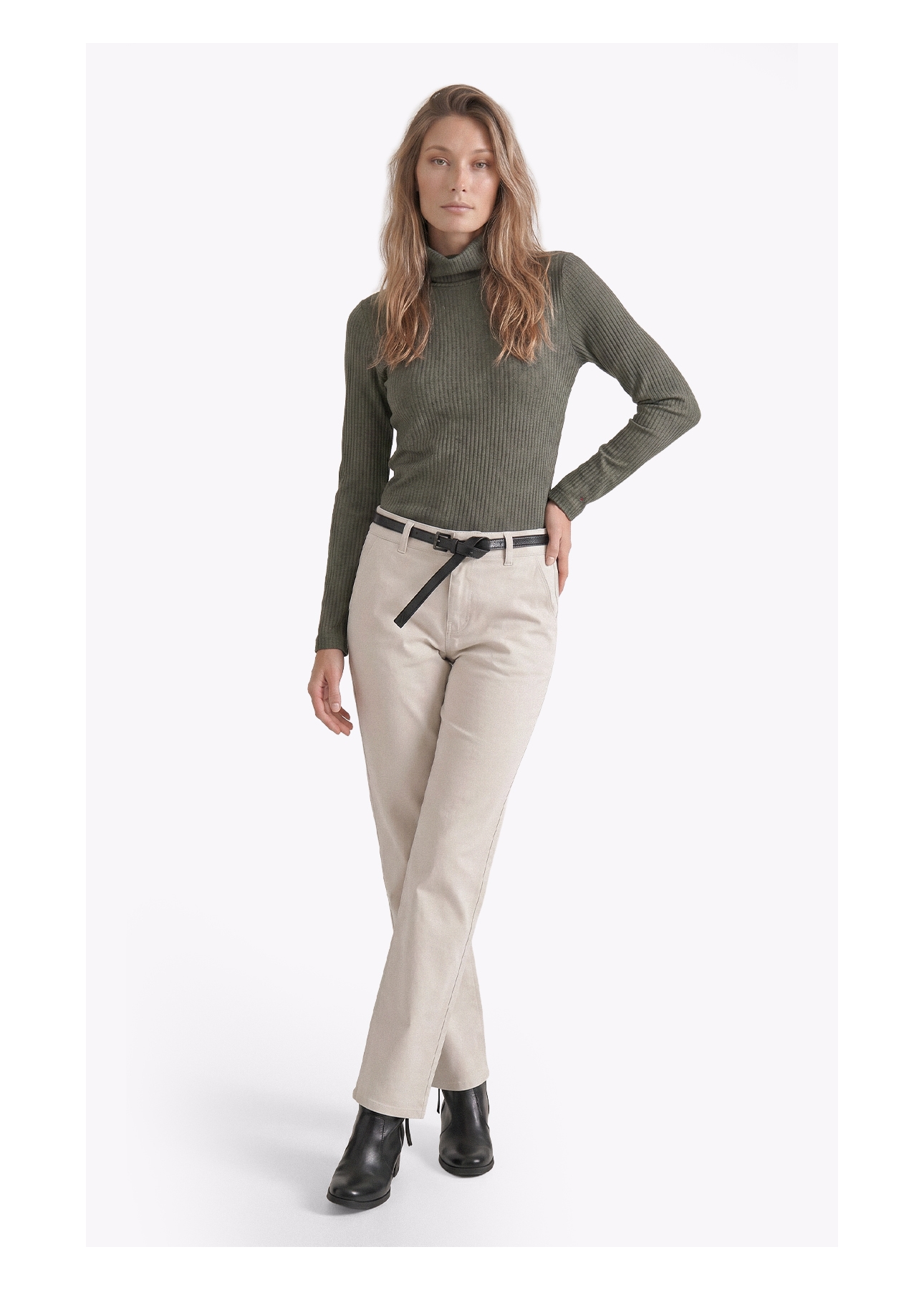 Blusa Alegra High Neck Verde Oliva