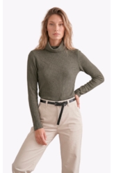 Blusa Alegra High Neck Verde Oliva