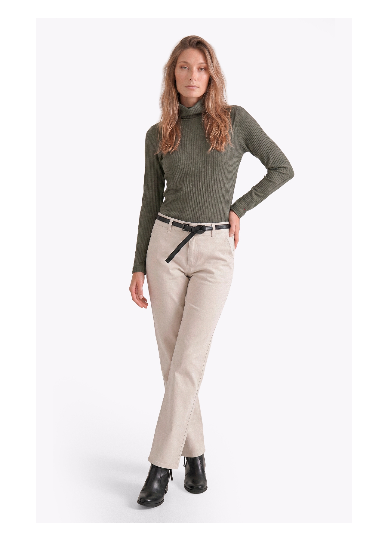 Blusa Alegra High Neck Verde Oliva