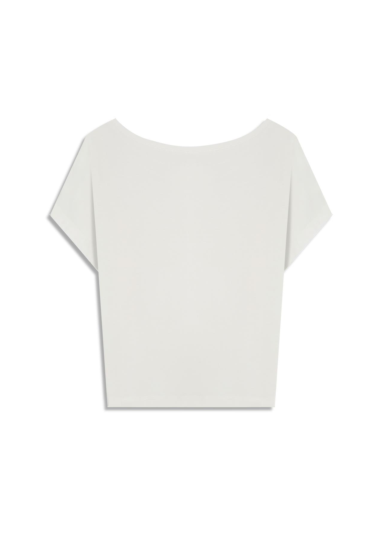 Blusa Baby Look Mini Viscolycra Off White