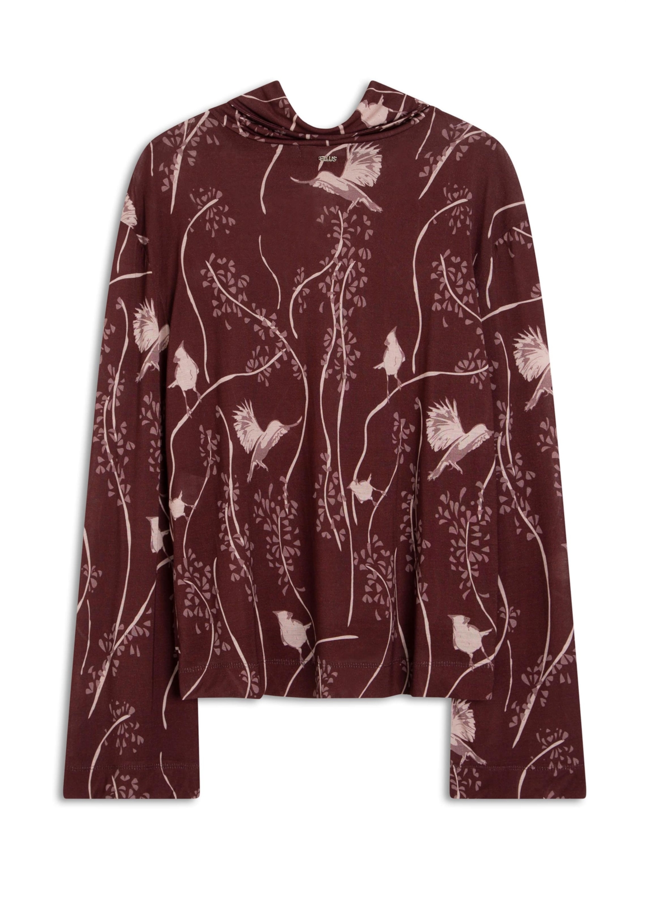 Blusa Bamboo Birds Sleeve Bell Vinho