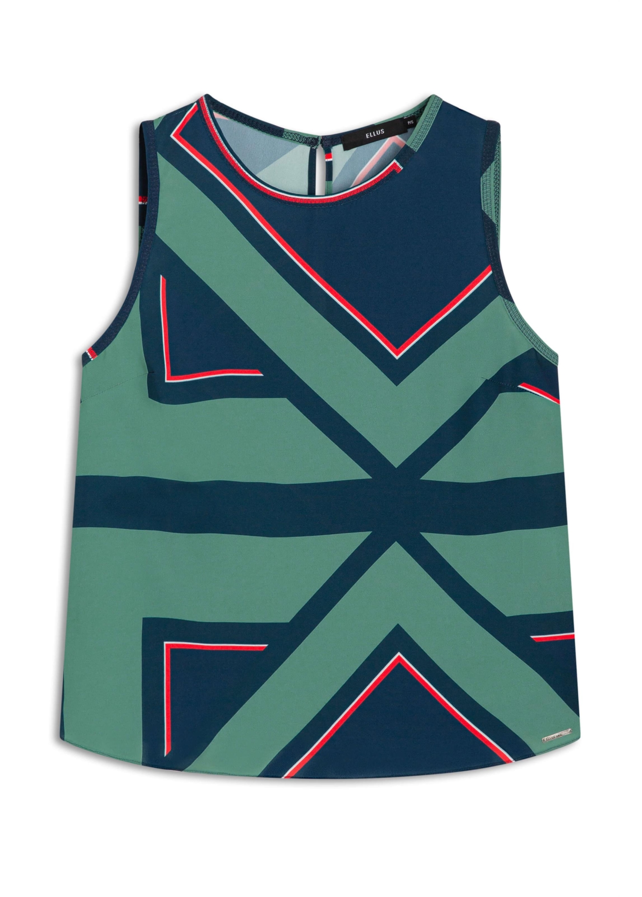 Blusa Beta Geometrico Sleeveless Padrao 1