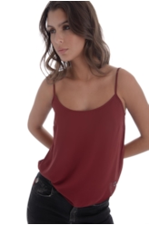 Blusa Beta Sleeveless Dark Wine