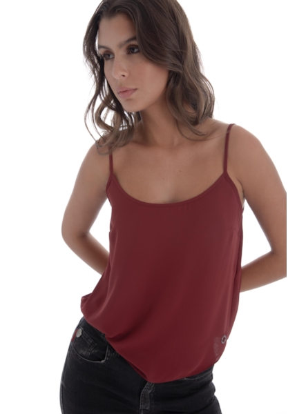 Blusa Beta Sleeveless Dark Wine