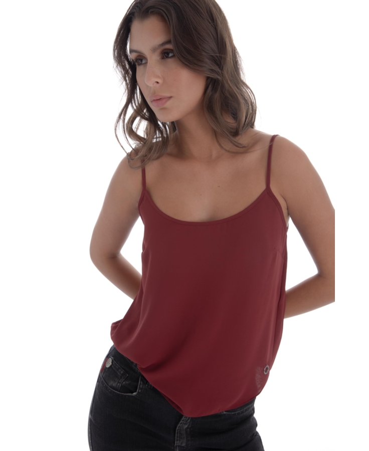 Blusa Beta Sleeveless Dark Wine