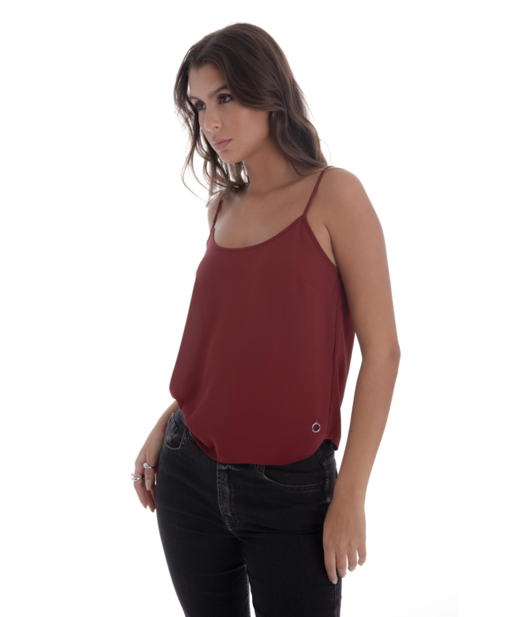 Blusa Beta Sleeveless Dark Wine