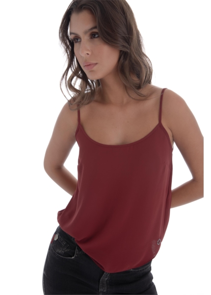 Blusa Beta Sleeveless Dark Wine