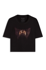 Blusa Boxy Cropped Young Blood Preto