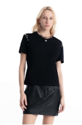 Blusa Boxy Eyelet Preto