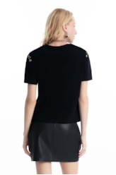 Blusa Boxy Eyelet Preto