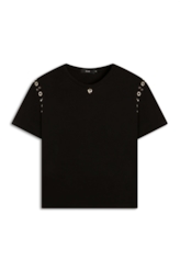 Blusa Boxy Eyelet Preto