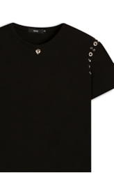 Blusa Boxy Eyelet Preto