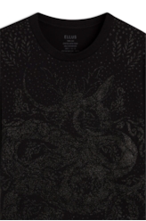 Blusa Boxy Glitter Snake Preto