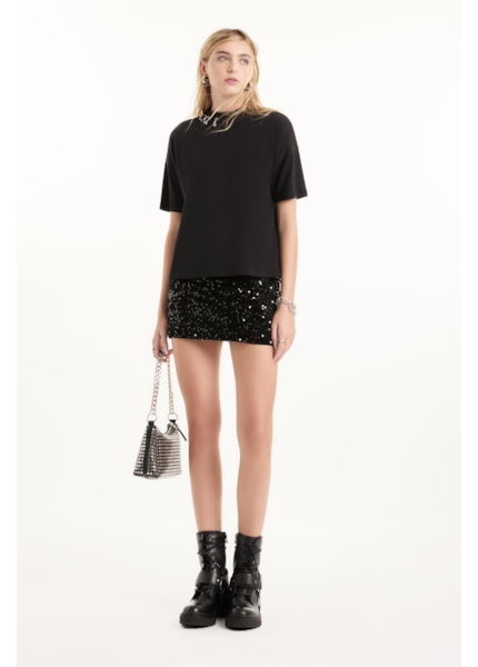 Blusa Boxy Piercing Ellus Preto