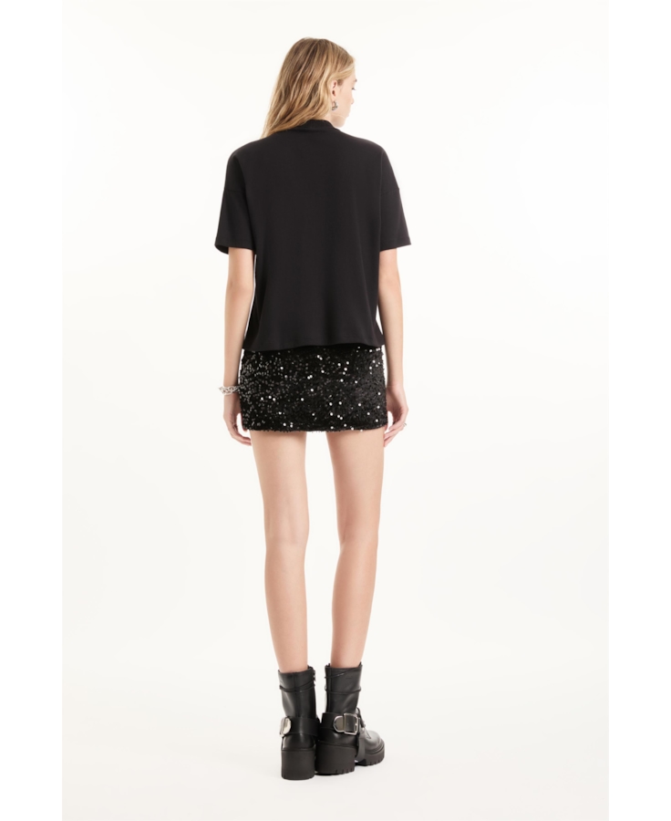 Blusa Boxy Piercing Ellus Preto