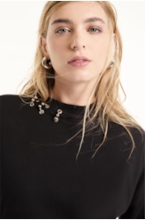 Blusa Boxy Piercing Ellus Preto